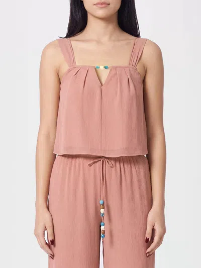 Patrizia Pepe Top Woman Color Clay Color In Pink
