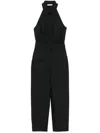 Patrizia Pepe Poplin Jumpsuit In Black  
