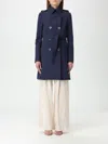 Patrizia Pepe Trench Coat  Woman Color Blue