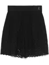 Patrizia Pepe Broderie-anglaise Shorts In Black