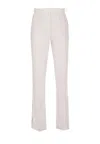 Patrizia Pepe Logo-plaque Trousers In White
