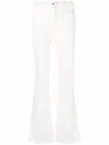 Patrizia Pepe Logo Patch Flared Jeans In White
