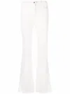 Patrizia Pepe Logo Patch Flared Jeans In White