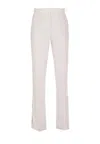 Patrizia Pepe Logo-plaque Trousers In White