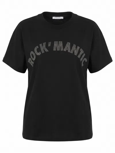 Patrizia Pepe Logo Short-sleeve T-shirt In Black