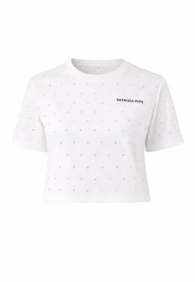 Patrizia Pepe T-shirt Cropped Woman White