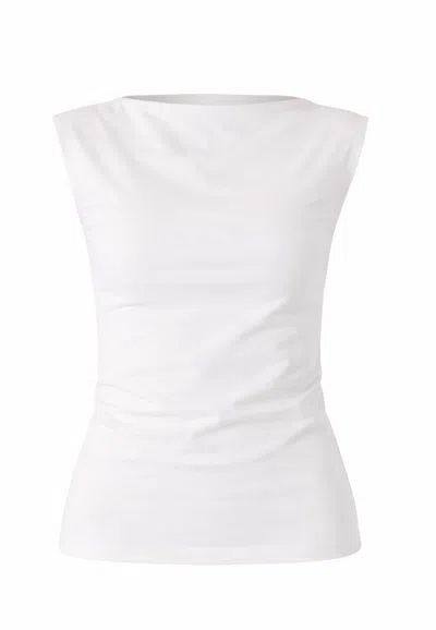 Patrizia Pepe T-shirt Cut Out Woman White In Animal Print