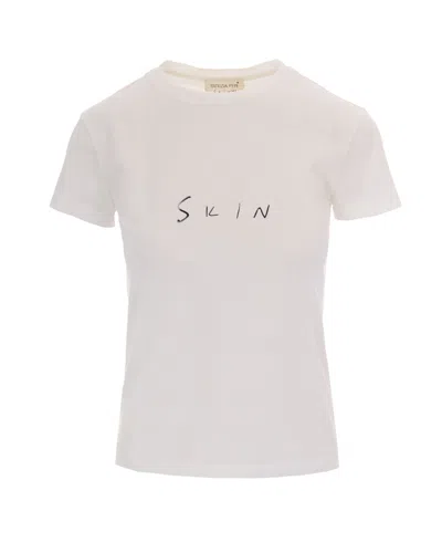 Patrizia Pepe Slogan-print T-shirt In Neutral