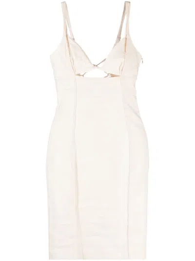 Patrizia Pepe Tubino Schiena Scoperta Dress In Nude