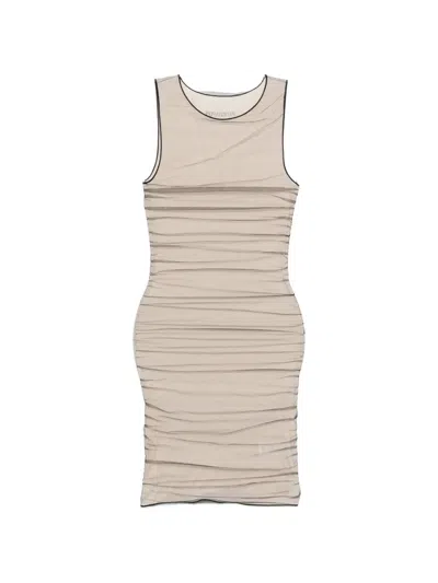 Patrizia Pepe Tulle Fitted Mini Dress In Multi