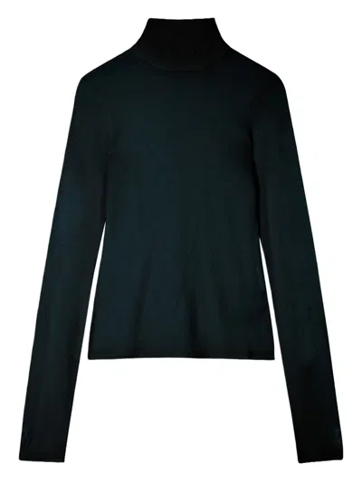 Patrizia Pepe Turtleneck Top In Blue