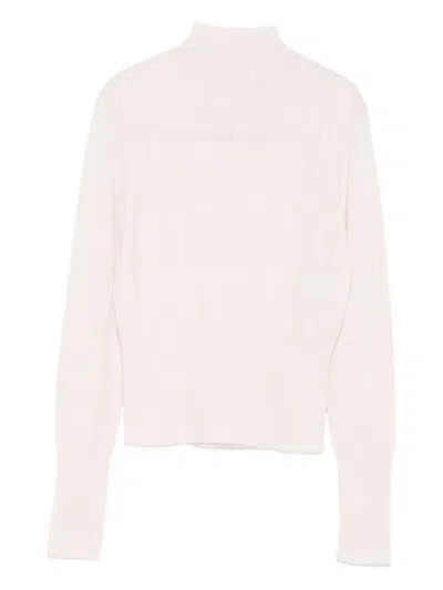 Patrizia Pepe Turtleneck Wool Sweater In Pink