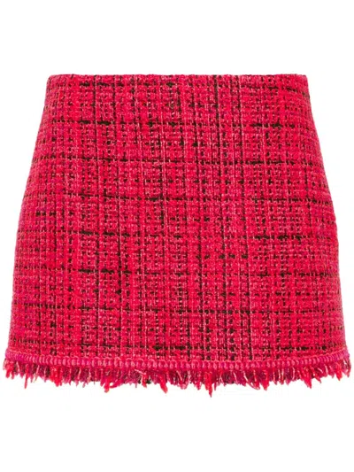 Patrizia Pepe Tweed Mini Skirt In Pink