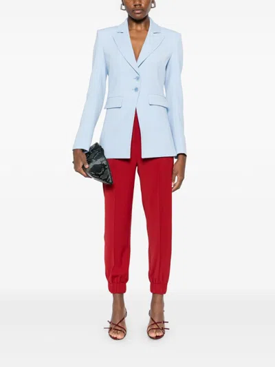 Patrizia Pepe Twill Blazer In Blue