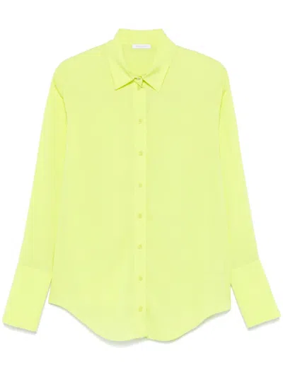 Patrizia Pepe Twill Shirt In Yellow