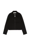 Patrizia Pepe Twill Sporty Jacket In Black