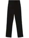 Patrizia Pepe Tapered-leg Trousers In Black