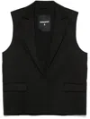 Patrizia Pepe Twill Vest In Black