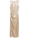 Patrizia Pepe Metallic-effect Midi Dress