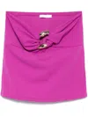Patrizia Pepe Twisted Front Polyamide Top In Pink