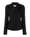 Patrizia Pepe Two-button Suit Jacket In Black