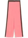 Patrizia Pepe Two-tone Trousers In Pink