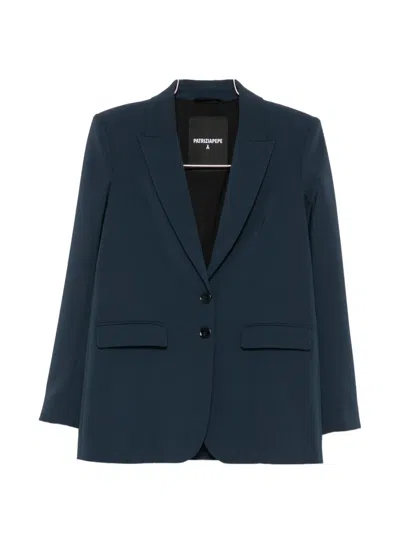 Patrizia Pepe Two-button Blazer In Blue