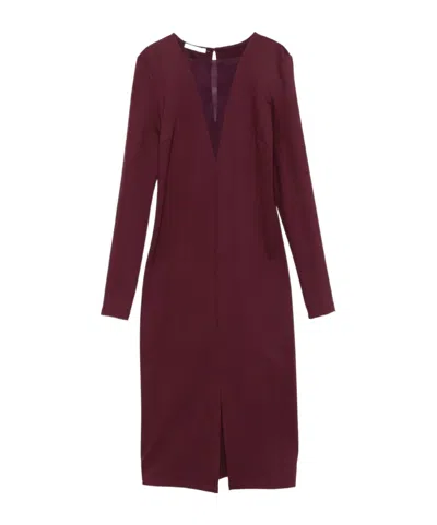 PATRIZIA PEPE V-NECK LONG-SLEEVED DRESS