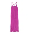 Patrizia Pepe Vestido Largo Con Cuello En V In Pink