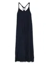 Patrizia Pepe V-neck Maxi Dress In Blue