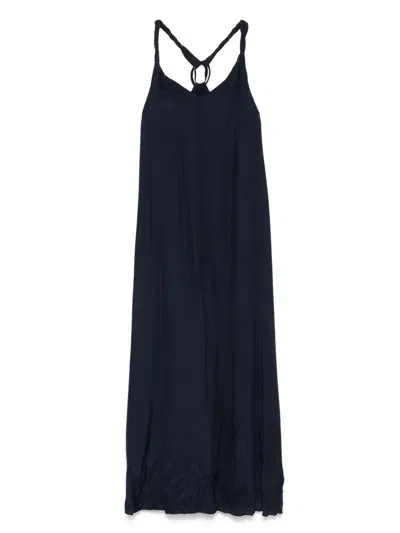 Patrizia Pepe V-neck Maxi Dress In Blue