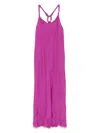 Patrizia Pepe Vestido Largo Con Cuello En V In Pink