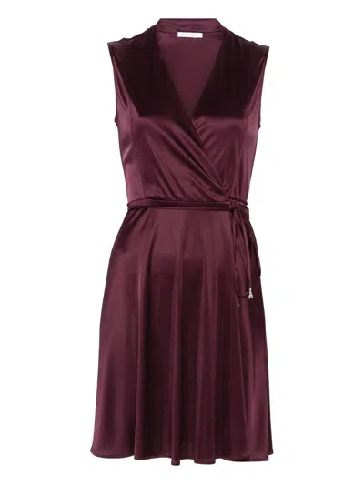 Patrizia Pepe V-neck Mini Dress In Red