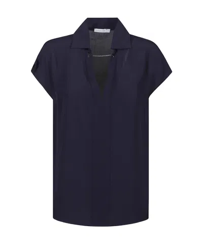 Patrizia Pepe V-neck Shirt In Black