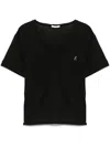 Patrizia Pepe V-neck T-shirt In Black