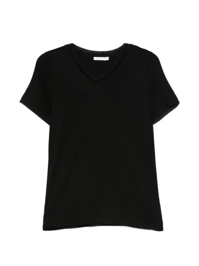 Patrizia Pepe V-neck T-shirt In Black