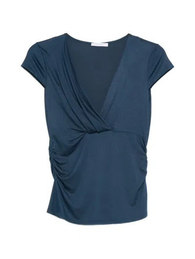 Patrizia Pepe V-neck T-shirt In Blue