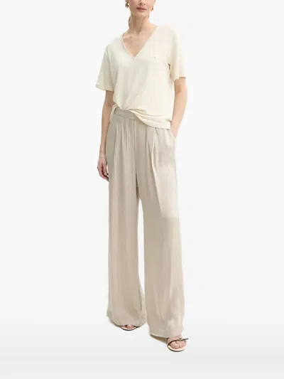 Patrizia Pepe V-neck T-shirt In Neutral