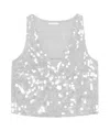 Patrizia Pepe Dégradé-effect Sequined Top In White