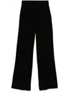 Patrizia Pepe Wide-leg High Waist Pants In Black