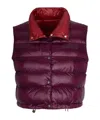 Patrizia Pepe Vest-style Down Jacket In Burgundy