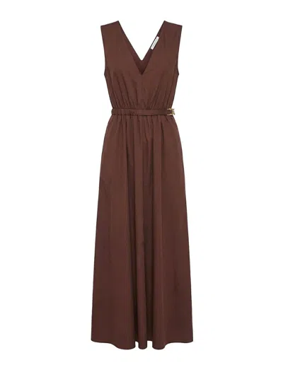 Patrizia Pepe Vestido Midi - Marrón