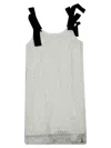 Patrizia Pepe Vestito Fiocchi E Paillettes In White