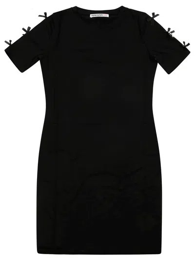 Patrizia Pepe Vestito Mm Con Fiocchi In Black
