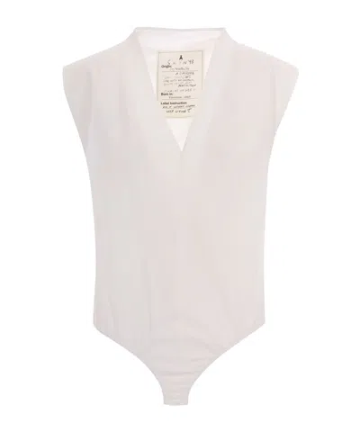 Patrizia Pepe V-neck Jumpsuit In White