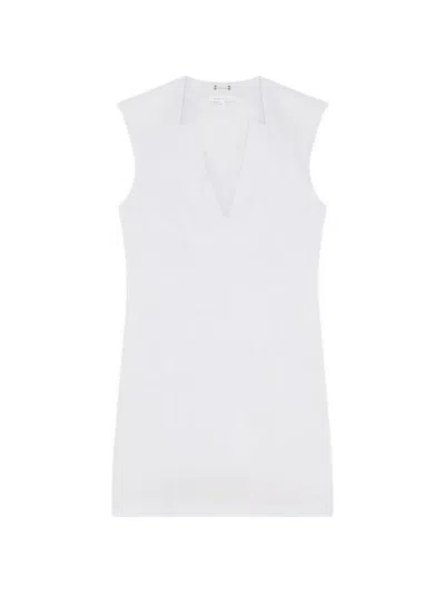 Patrizia Pepe V-neck Sleeveless Mini Dress In White