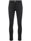 Patrizia Pepe Washed Low-rise Jeggins In Black