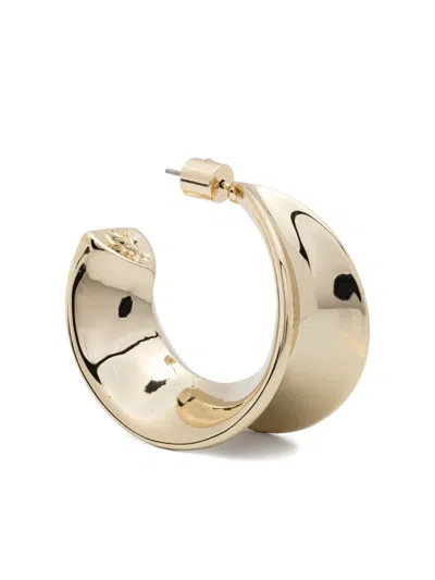 Patrizia Pepe Waves Half-hoop Earrings In Gold