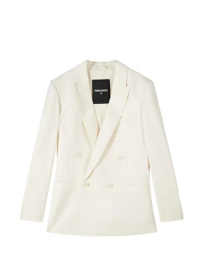 Patrizia Pepe 더블 브레스티드 블레이저 In White