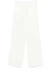 Patrizia Pepe White Tailored Tapered Trousers In White